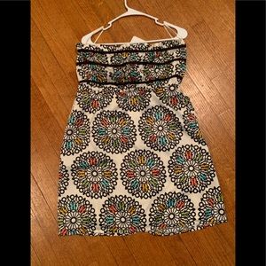 Judith March strapless ruffle medallion dress